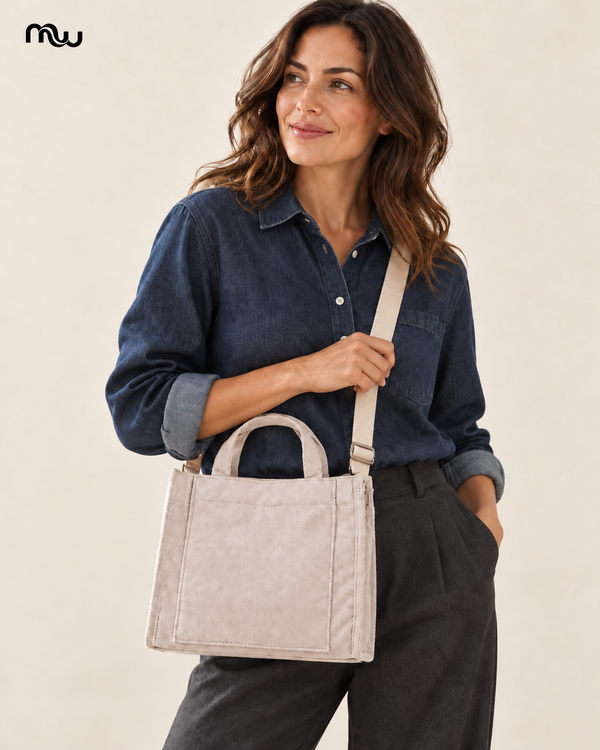 Shoreline Corduroy Shoulder Bag — Moussewear lifestyle image