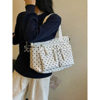 Cheeky Polka-Dot Pocket Tote