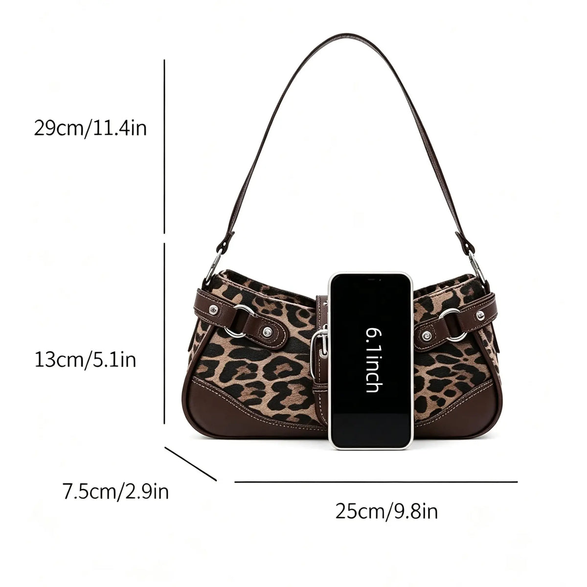 Untamed Leopard Buckle Bag