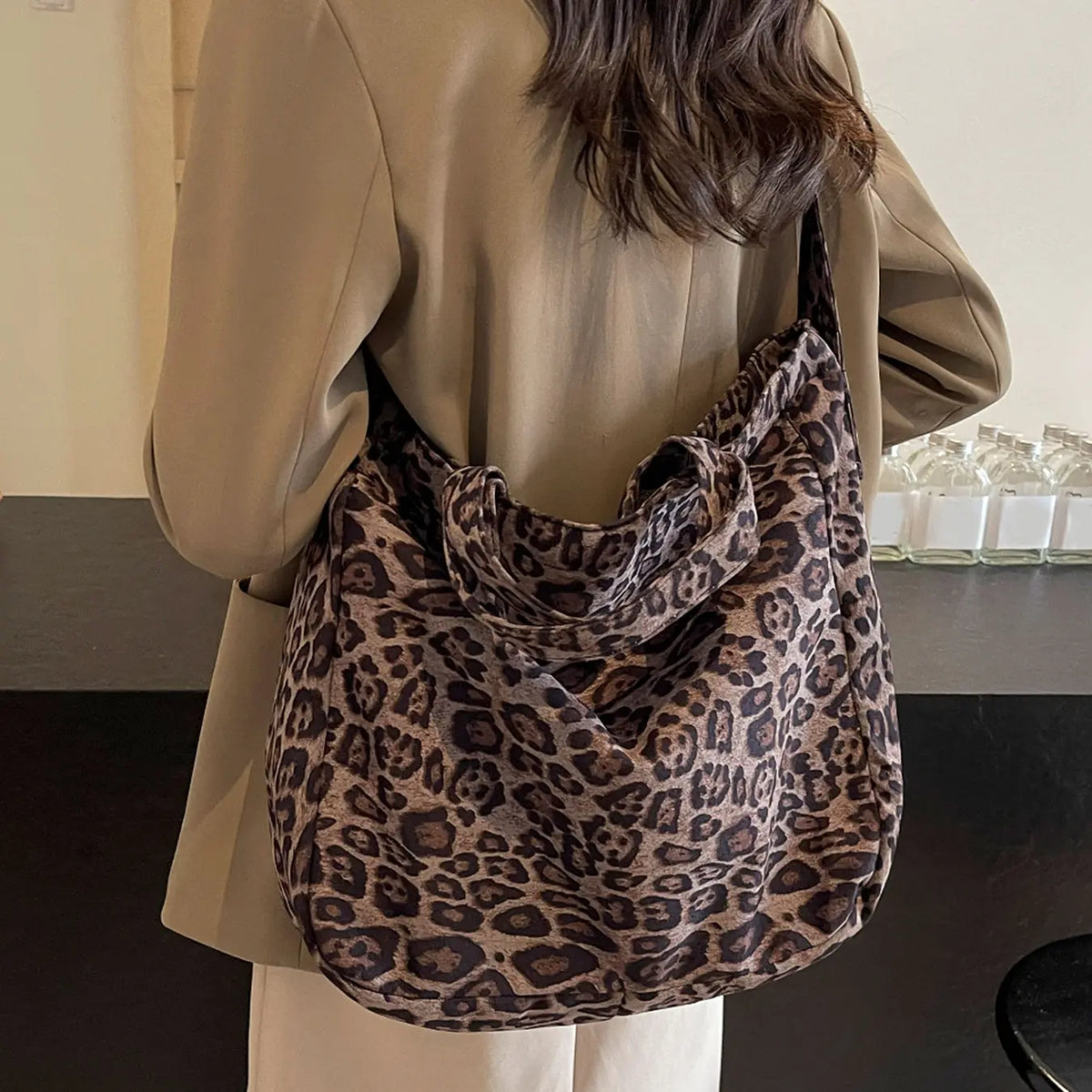 Wildcat Leopard Slouch Bag