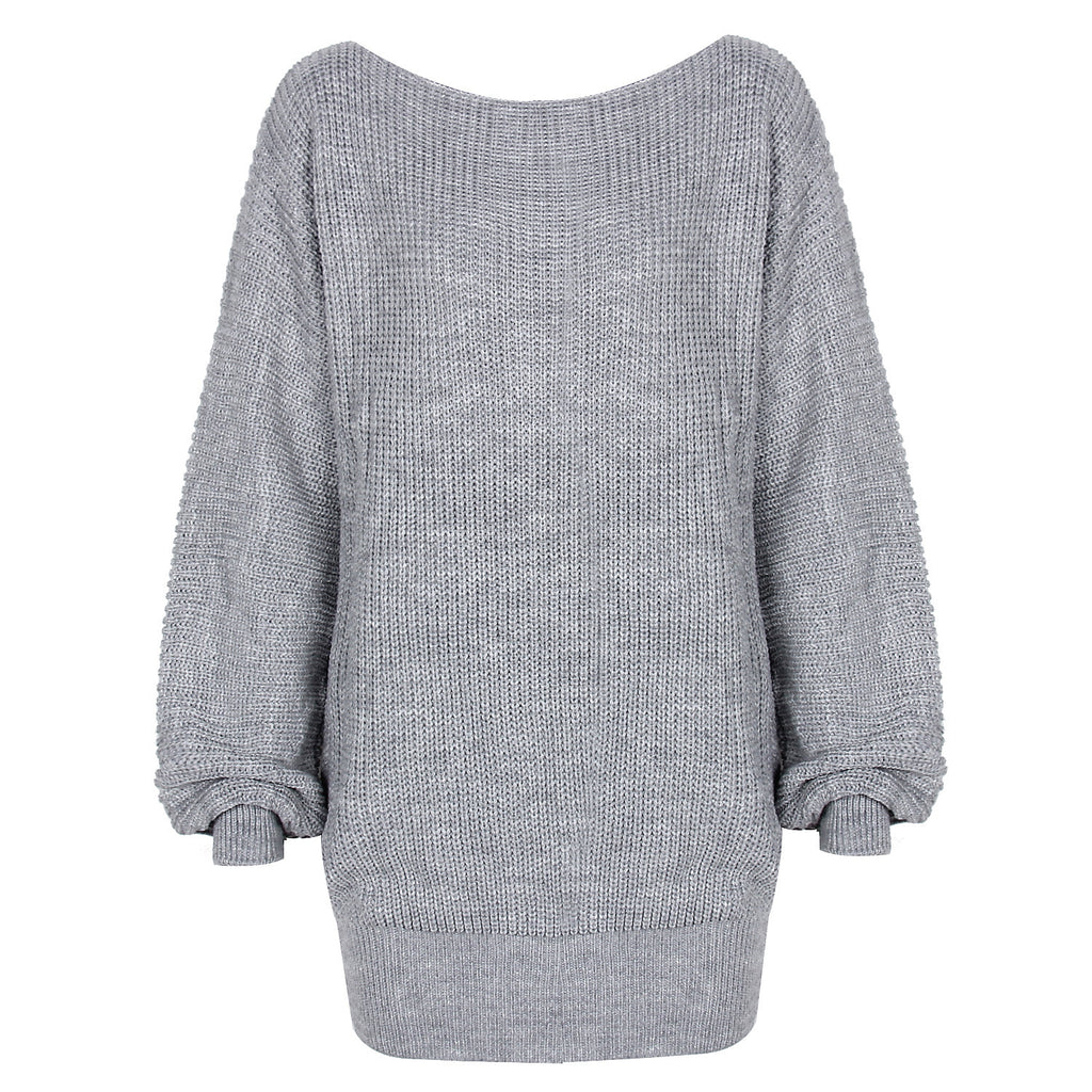 Stay Awhile Off-Shoulder Sweater Dress