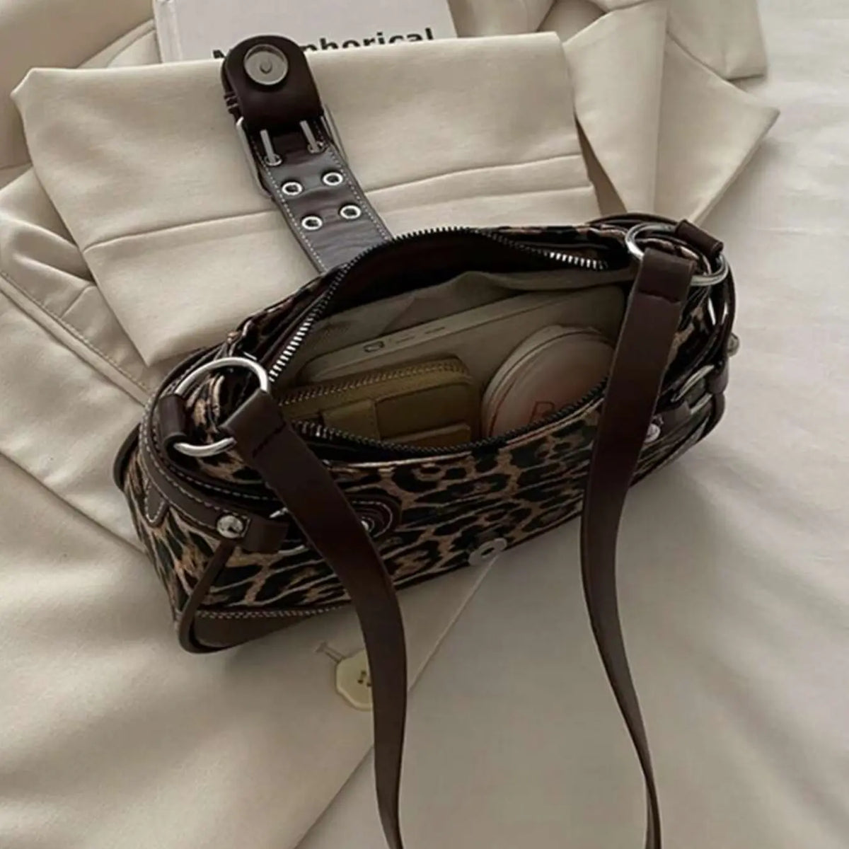 Untamed Leopard Buckle Bag