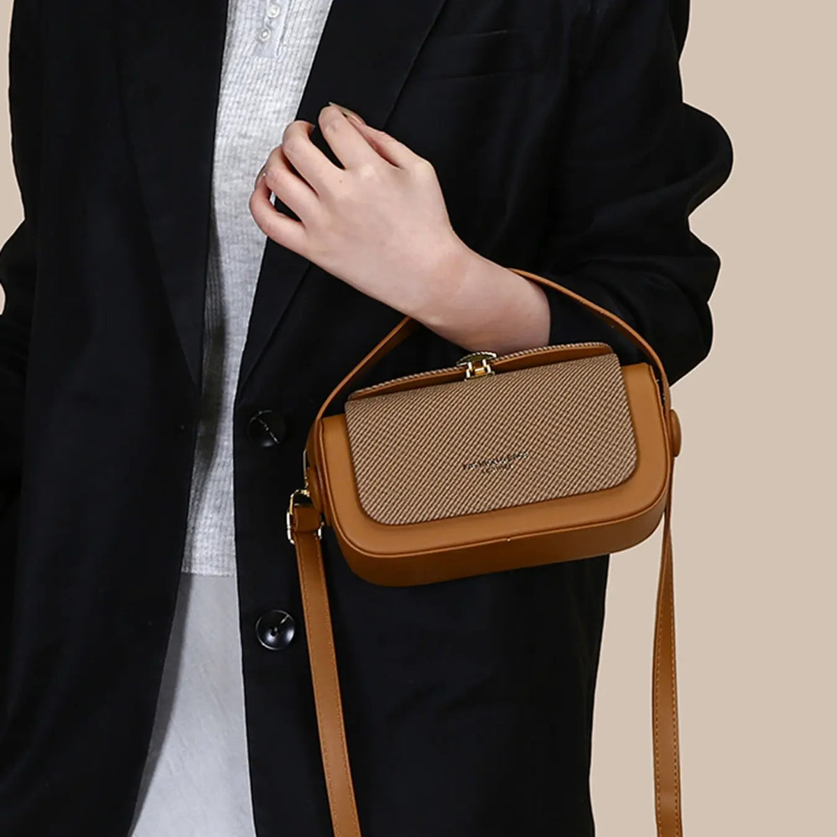 Havana Woven Flap Satchel