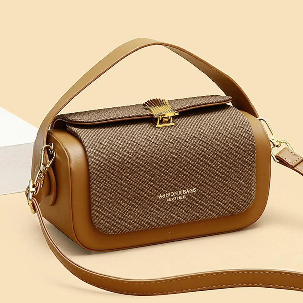 Havana Woven Flap Satchel