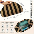Showtime Striped Frame Clutch