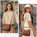 Arabesque Embossed Shoulder Bag