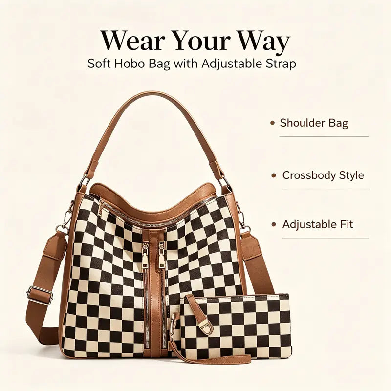 Gambit Checkered Bag & Pouch