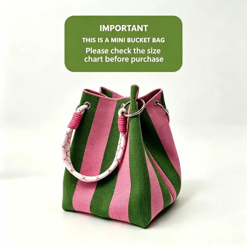 Beach Club Mini Woven Bucket Bag