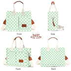 Checkmate Checkered Pocket Tote