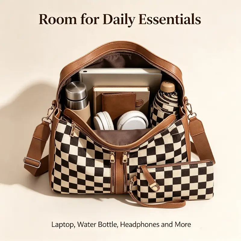 Gambit Checkered Bag & Pouch