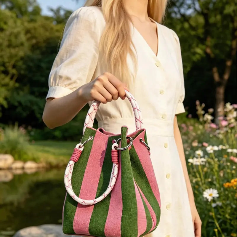 Beach Club Mini Woven Bucket Bag