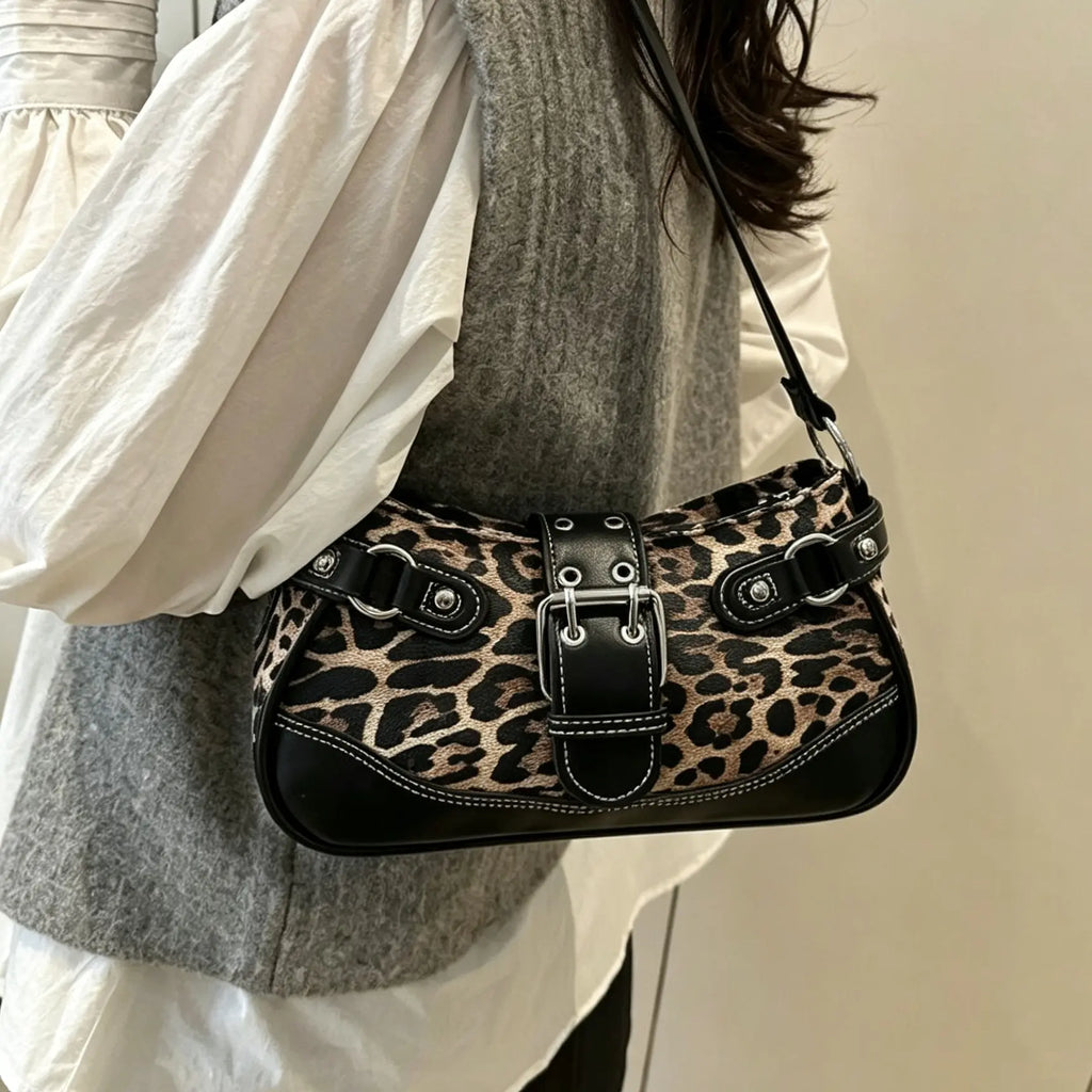 Untamed Leopard Buckle Bag