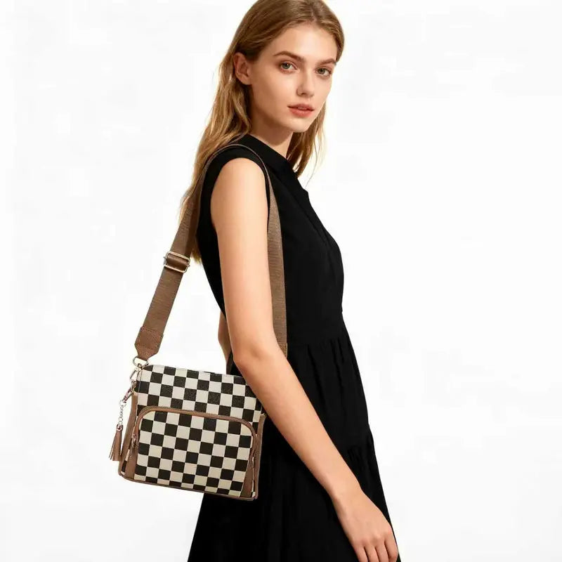 Tartan Tassel Crossbody Bag