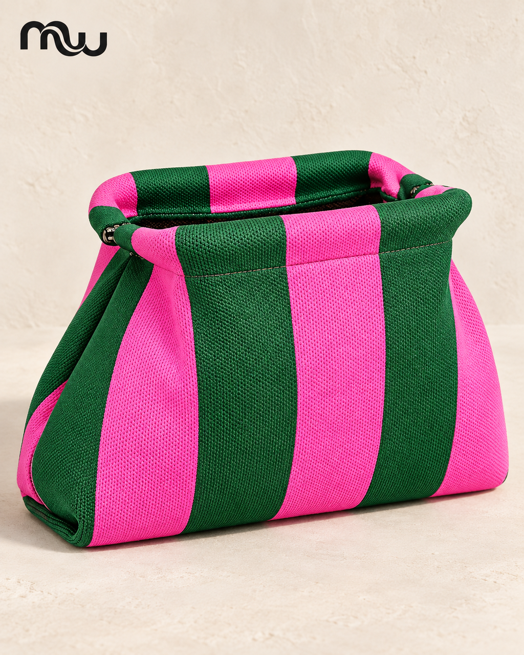 Candy Stripe Frame Pouch