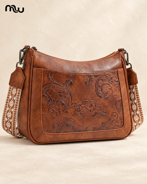 Arabesque Embossed Shoulder Bag