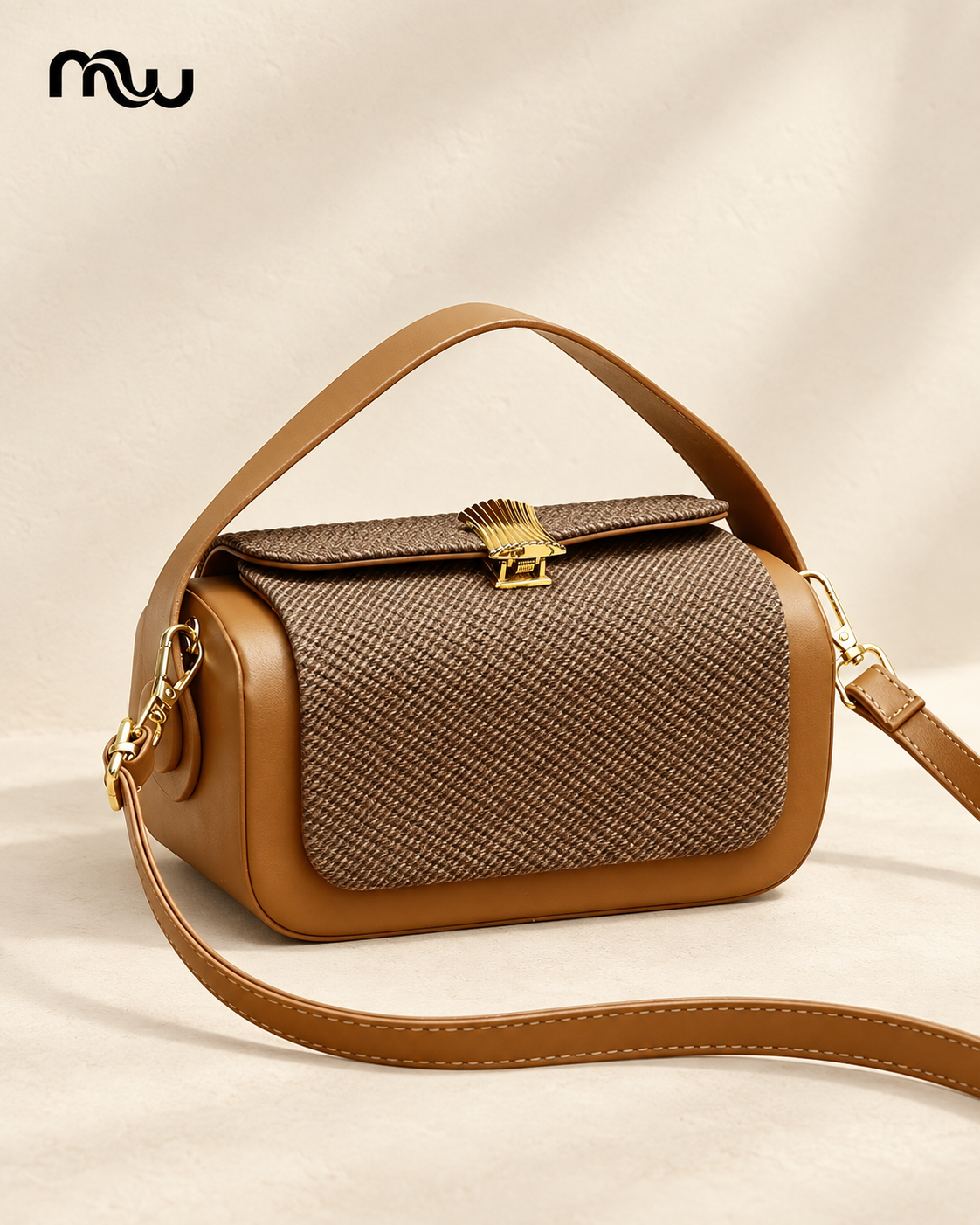 Havana Woven Flap Satchel