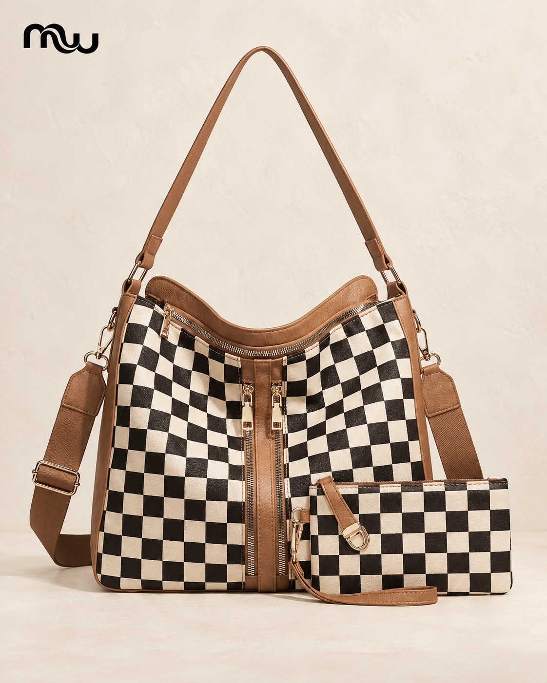 Gambit Checkered Bag & Pouch