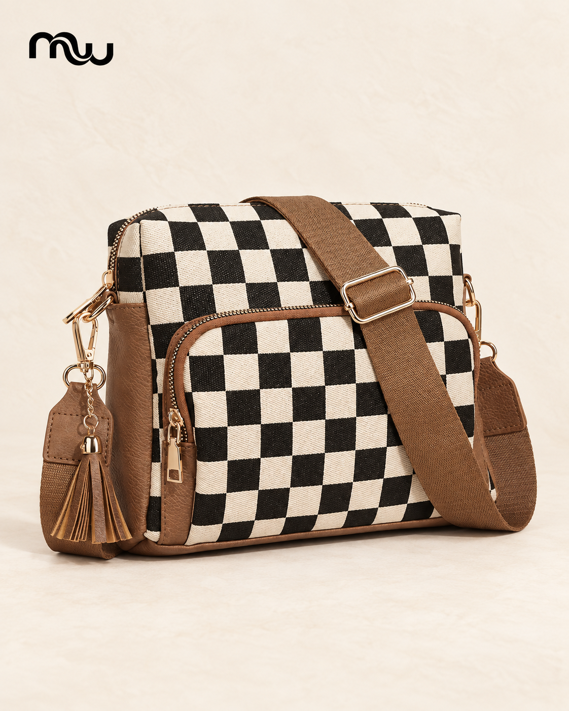 Tartan Tassel Crossbody Bag