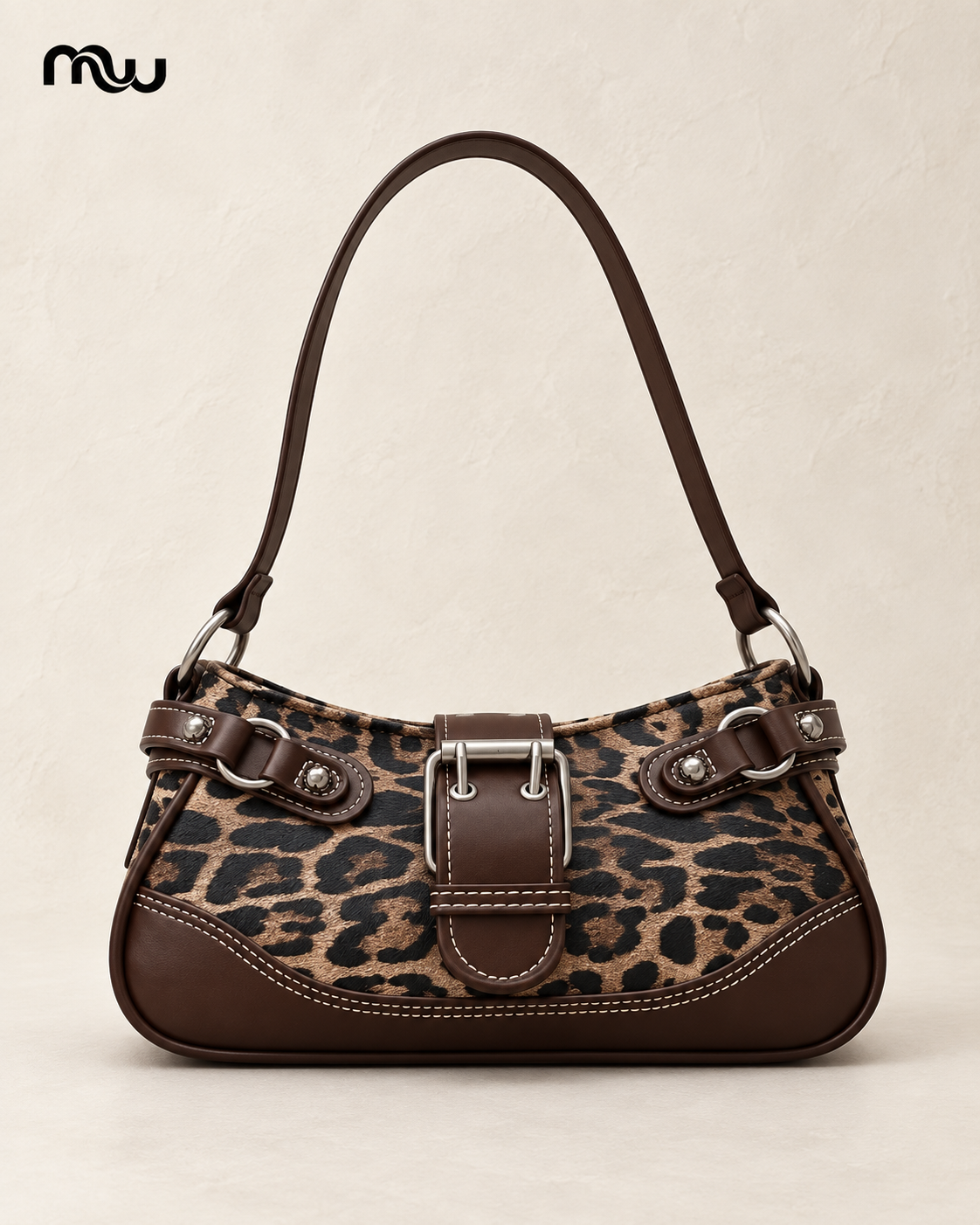 Untamed Leopard Buckle Bag