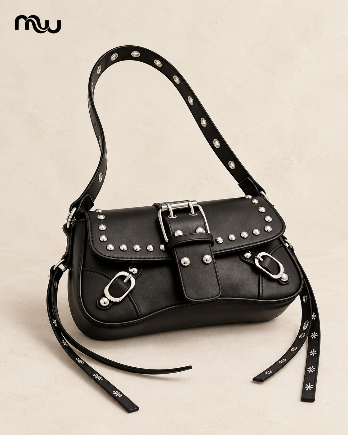 Riot Studded Shoulder Bag