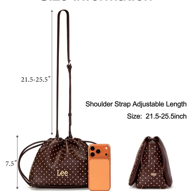 Backstage Studded Drawstring Bag