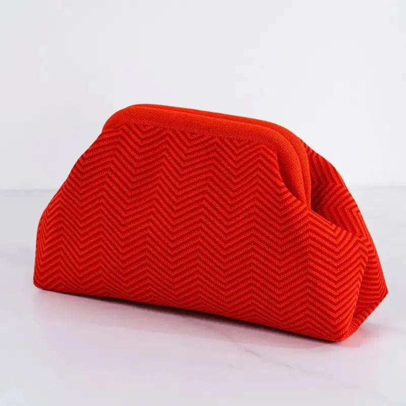 Showtime Striped Frame Clutch