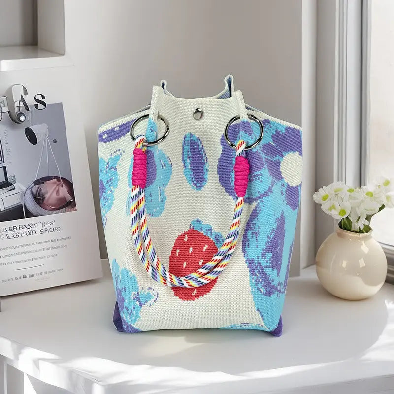 Beach Club Mini Woven Bucket Bag