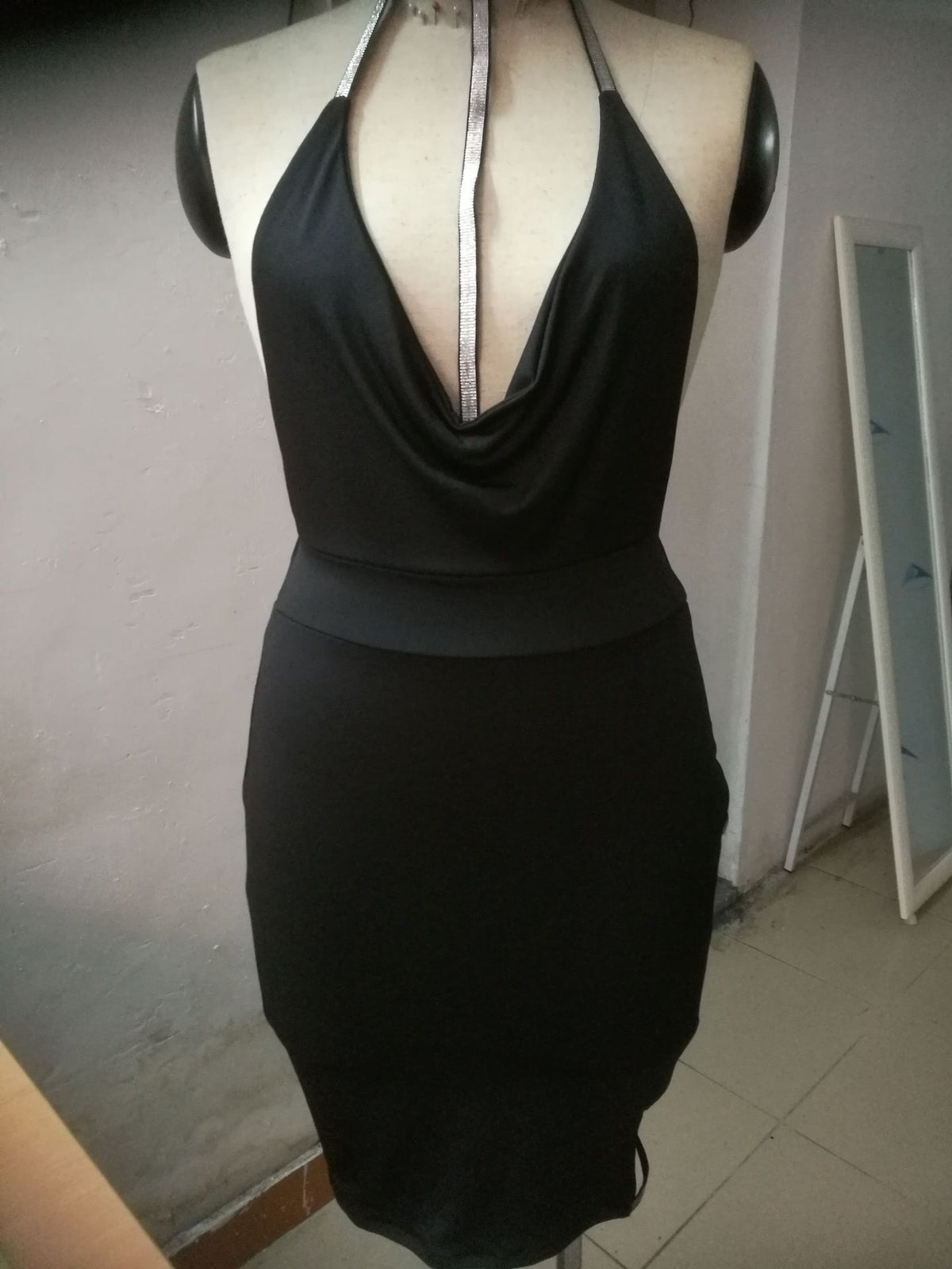 After Hours Crystal-Strap Bodycon Dress