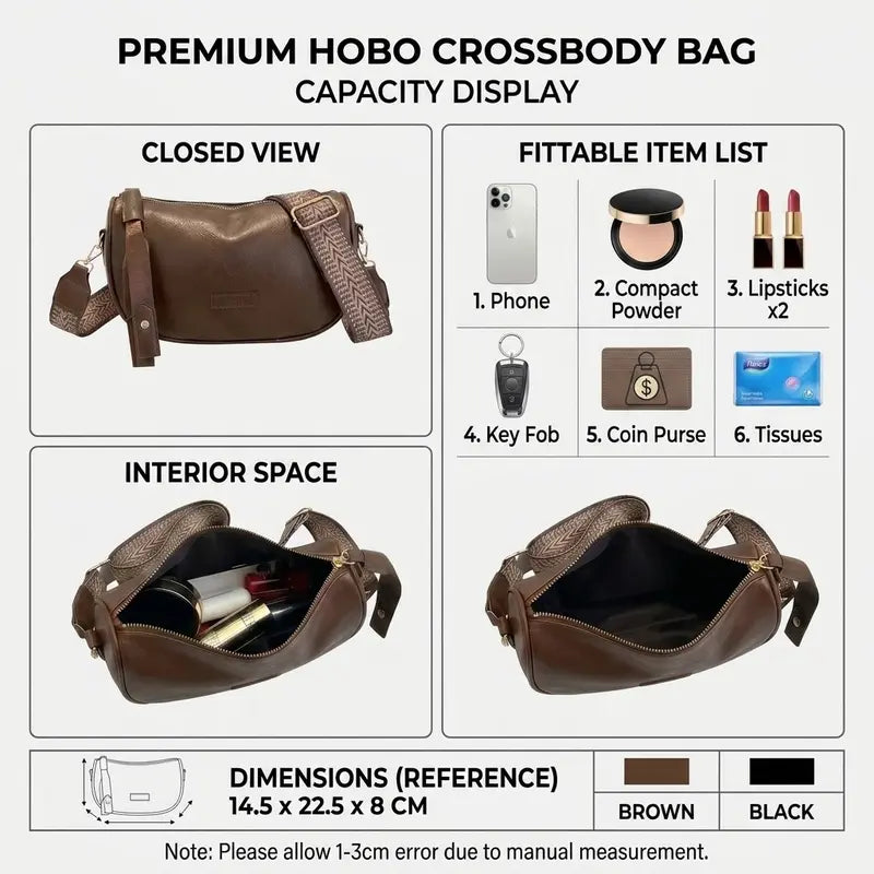 Eclipse Crescent Crossbody Bag