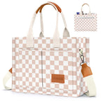 Checkmate Checkered Pocket Tote
