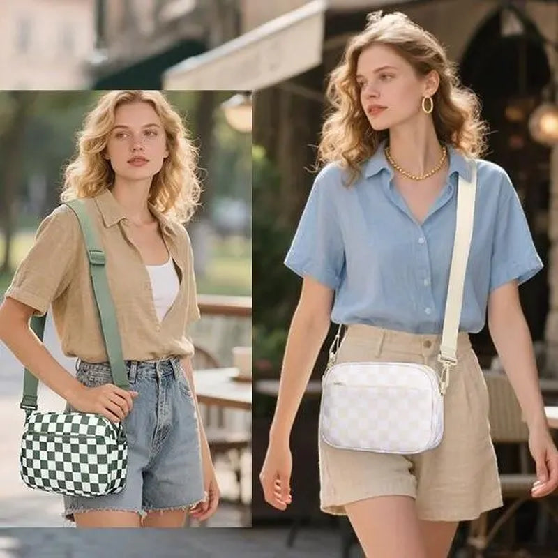 Domino Checkered Crossbody Bag