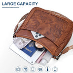 Arabesque Embossed Shoulder Bag