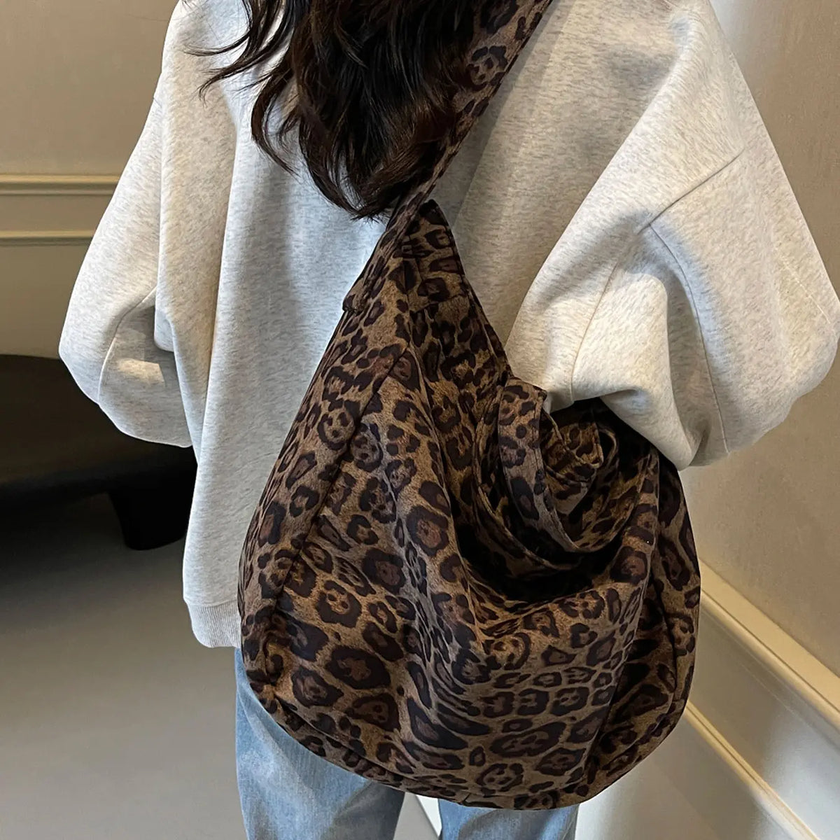 Wildcat Leopard Slouch Bag