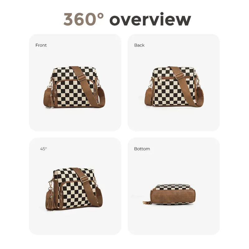 Tartan Tassel Crossbody Bag