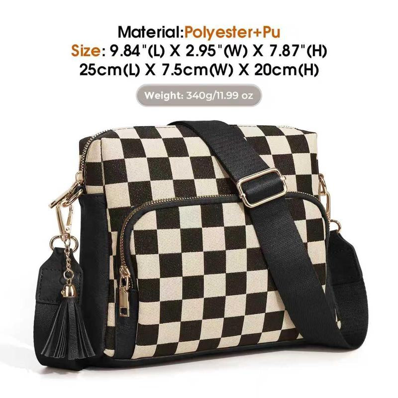 Tartan Tassel Crossbody Bag