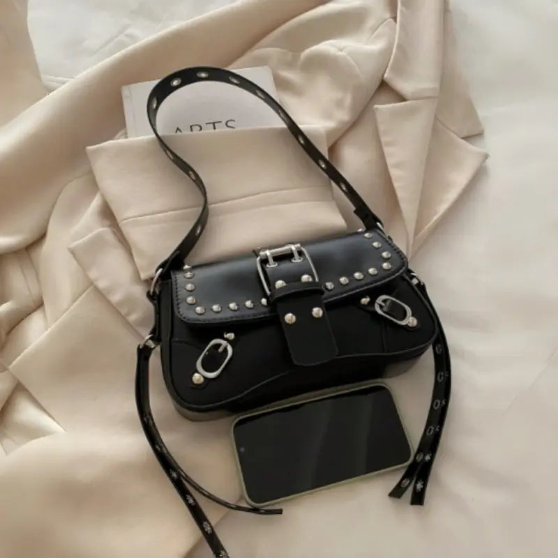 Riot Studded Shoulder Bag