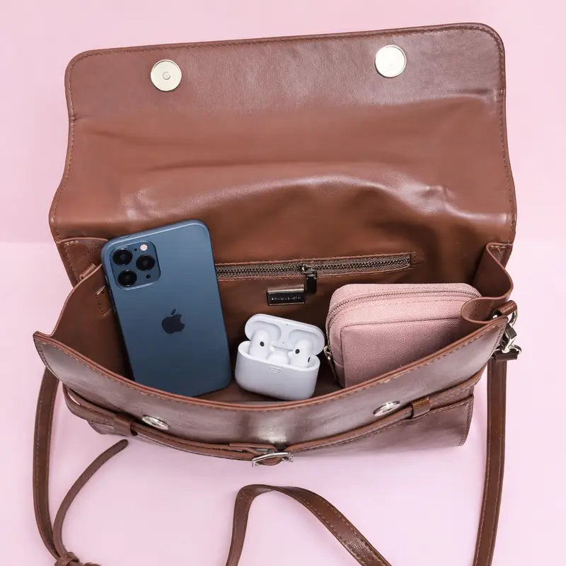 Glam Buckle Flap Bag