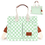 Checkmate Checkered Pocket Tote