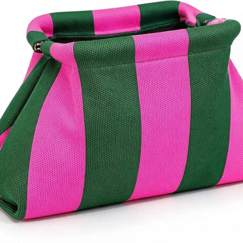 Candy Stripe Frame Pouch