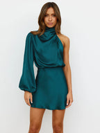 Midnight Moment One-Shoulder Mini Dress
