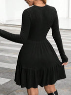 Sweet Temptation Ribbed Skater Dress