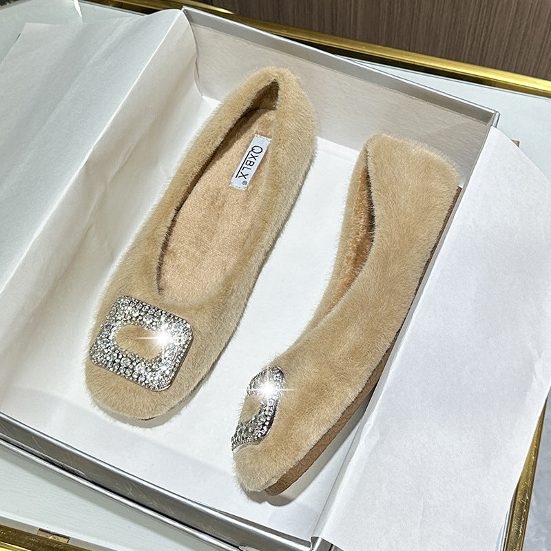 Fireside Sparkle Buckle Flats