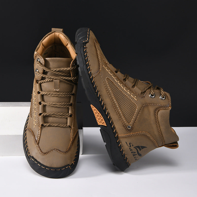 Blue Horizon Lace-Up Ankle Boots