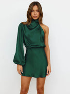 Midnight Moment One-Shoulder Mini Dress