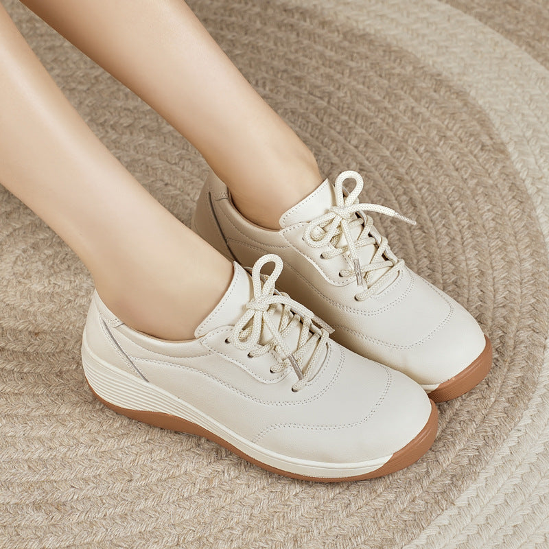Sunlit Steps Cut-Out Wedge Trainers