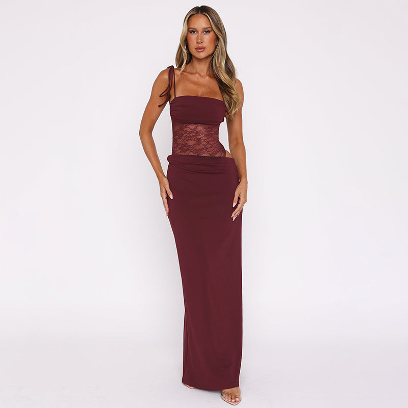 After Hours Lace-Waist Maxi Dress