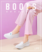 Blue Bloom Slip-On Shoes