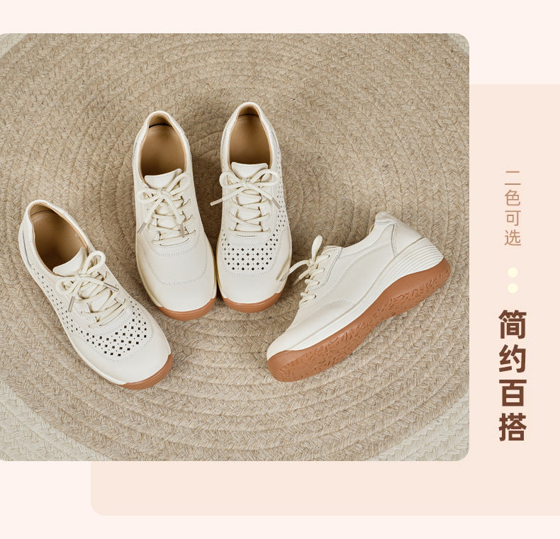 Sunlit Steps Cut-Out Wedge Trainers