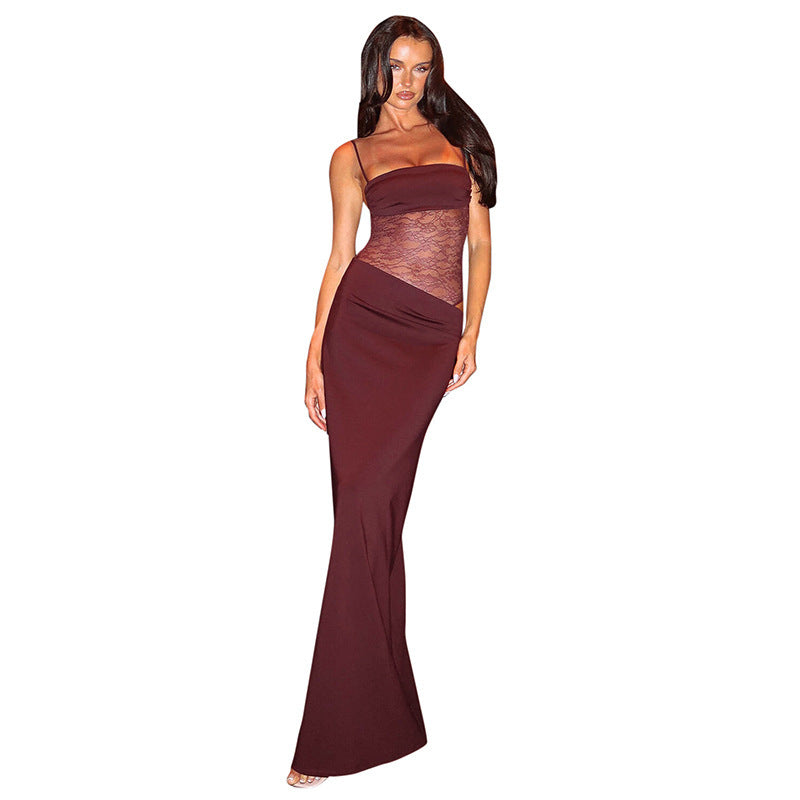 After Hours Lace-Waist Maxi Dress