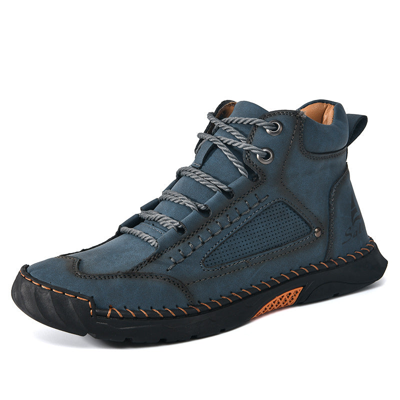 Blue Horizon Lace-Up Ankle Boots